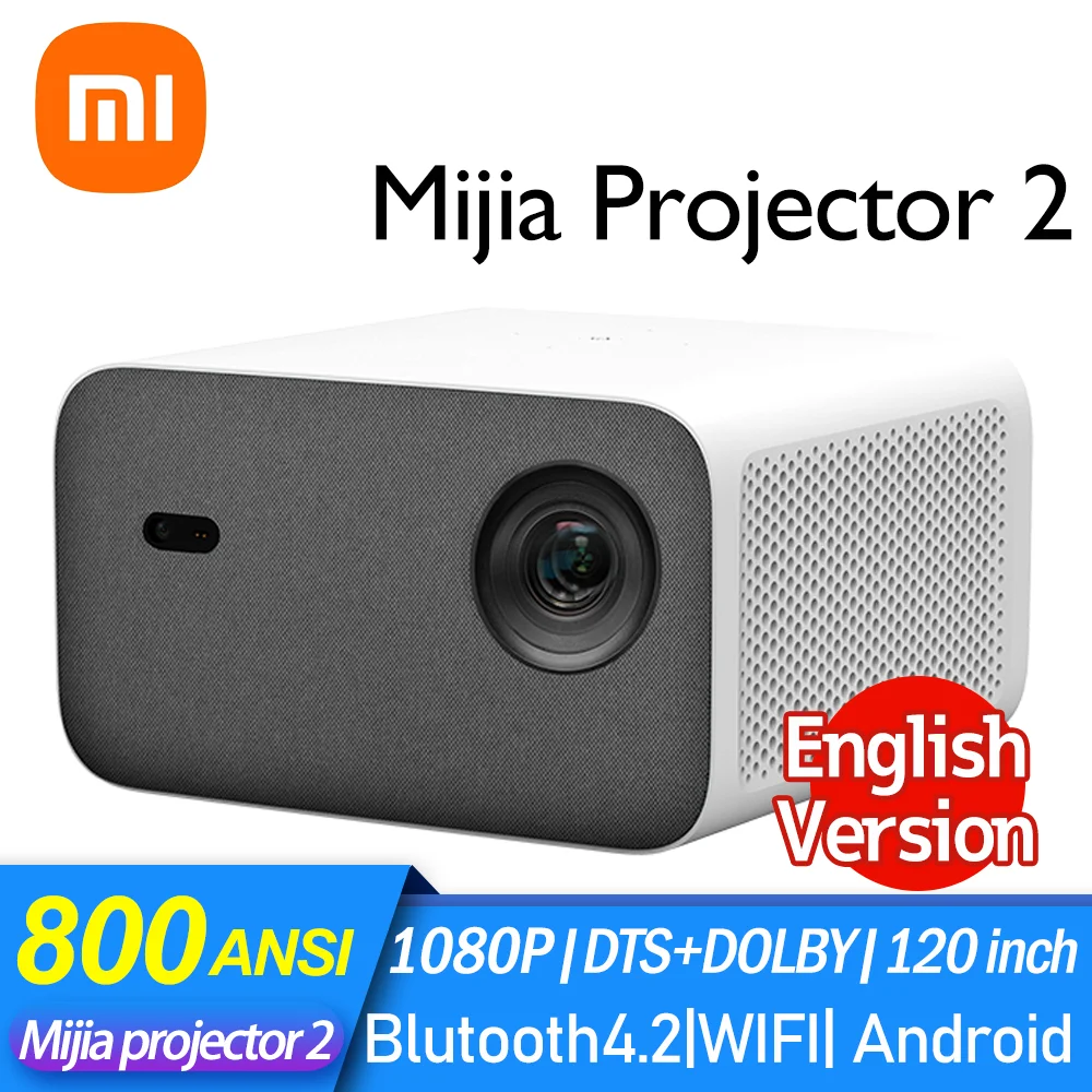 

Проектор Xiaomi mijia 2 Full HD 1080P, 800 ANSI, Автоматическая коррекция трапецеидальных искажений, поддержка домашнего кинотеатра, видео 4K, проектор для ...
