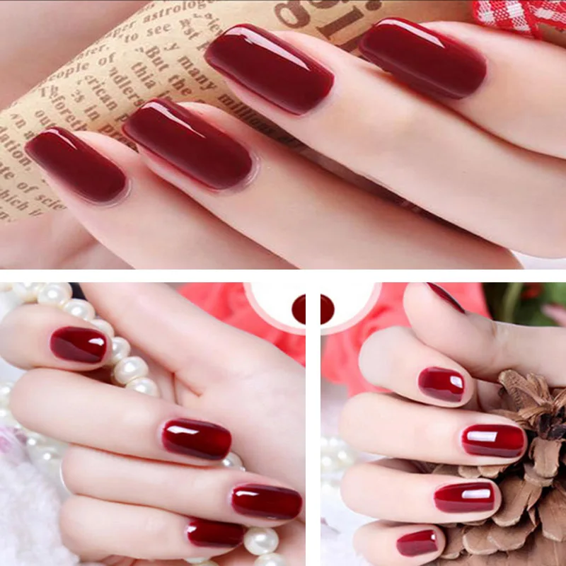 Классический винно красный УФ Гель лак для женщин Свадебная вечеринка