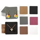 Карты для ожерелья, 50 шт., 5x5 см, упаковка ожерелья, дисплей для ожерелья, держатель для карт картон, чистая крафт-бумага бирок для самостоятельной демонстрации ювелирных изделий