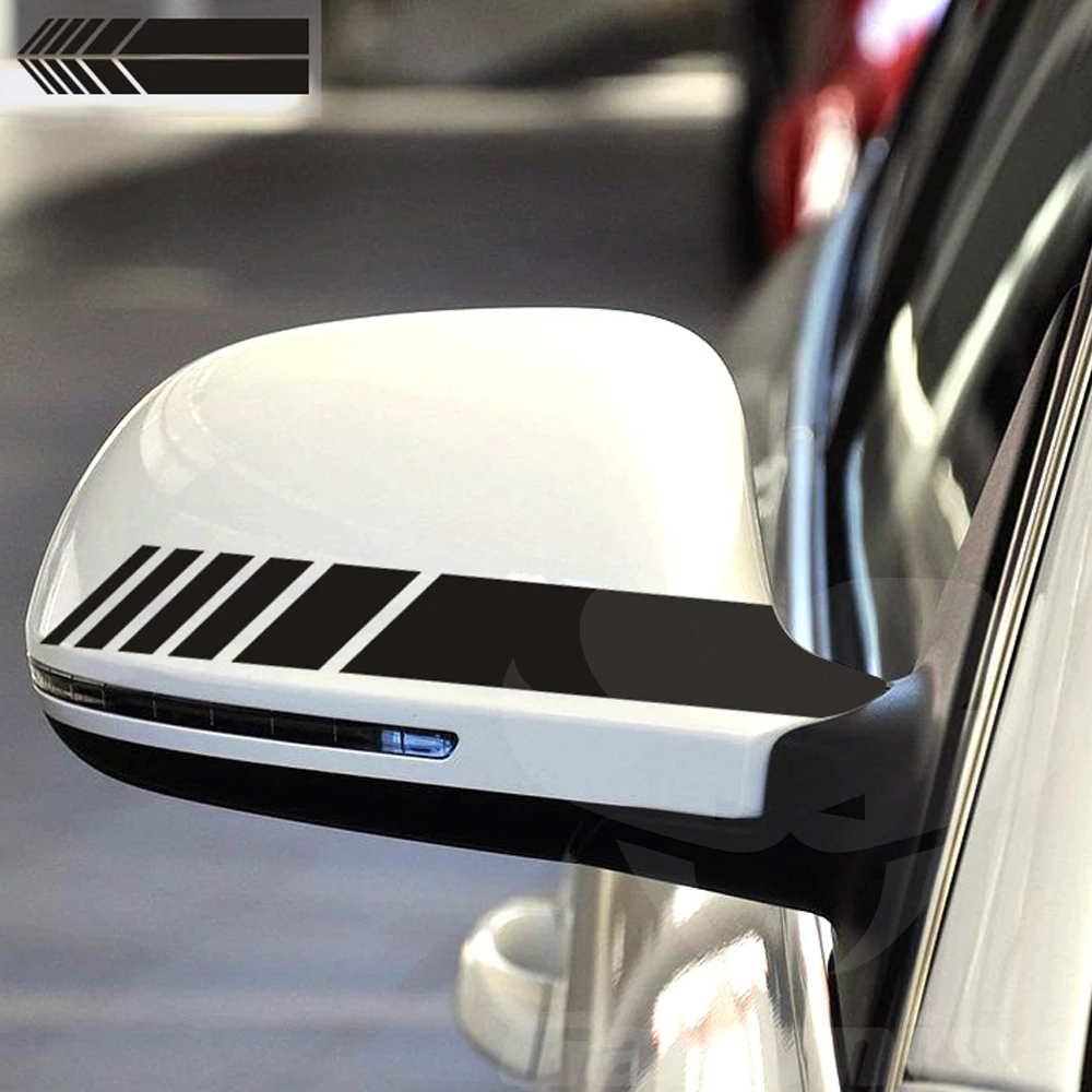 Полосатая наклейка для автомобиля декоративная на зеркало заднего вида тюнинга