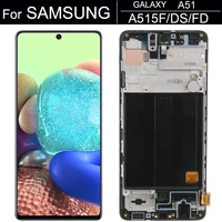 new 6 5 display for samsung galaxy a51 lcd a515 a515f a515fds a515fd touch screen with frame digitizer assembly