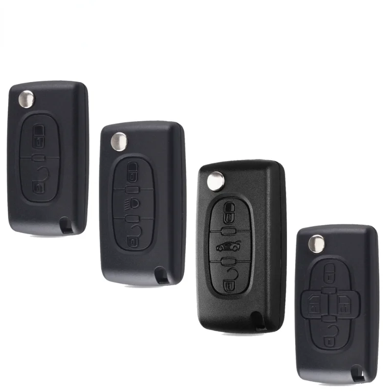 

2/3/4 ButtonsRemote key Case for Peugeot 207 307 308 407 607 807 For Citroen C2 C3 C4 C5 C6 Flip Folding Car Key shell