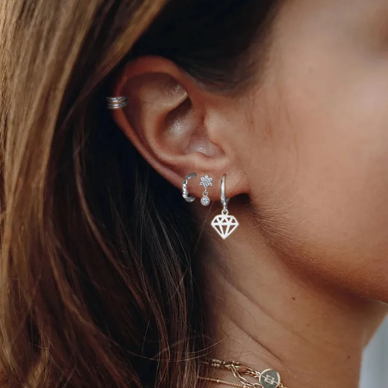 Женские круглые Висячие серьги гвоздики WANTME из 100% стерлингового серебра 925 пробы