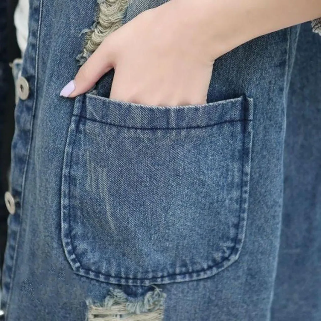 Женская джинсовая куртка с длинным рукавом Повседневная Длинная из денима