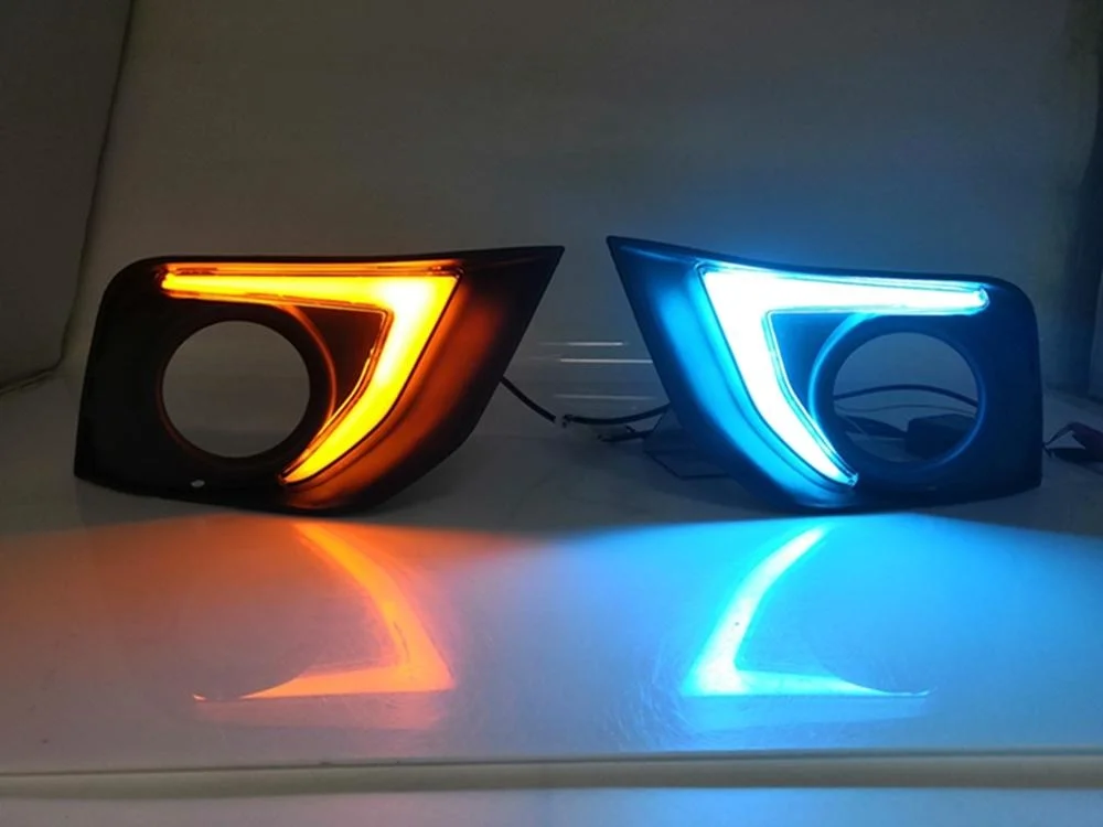 

Дневные ходовые огни Osmrk для Mitsubishi ASX 2016-2017 с желтым сигналом поворота и синим ночным светом