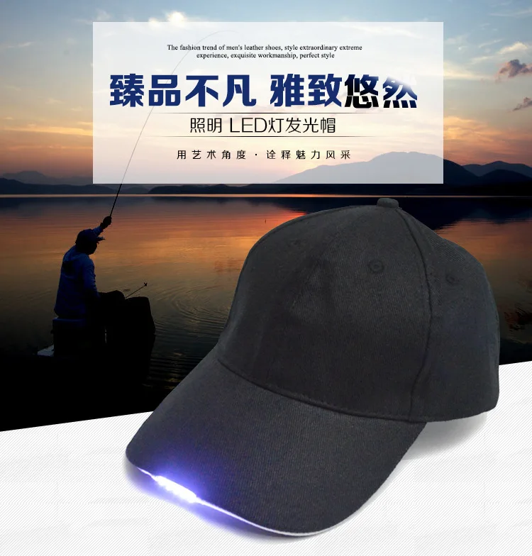 Unisex 5 LED Headlamp Cap Battery Powered Hat With LED Head Light Flashlight Head Lamp Lantern For Fishing Jogging Baseball Cap