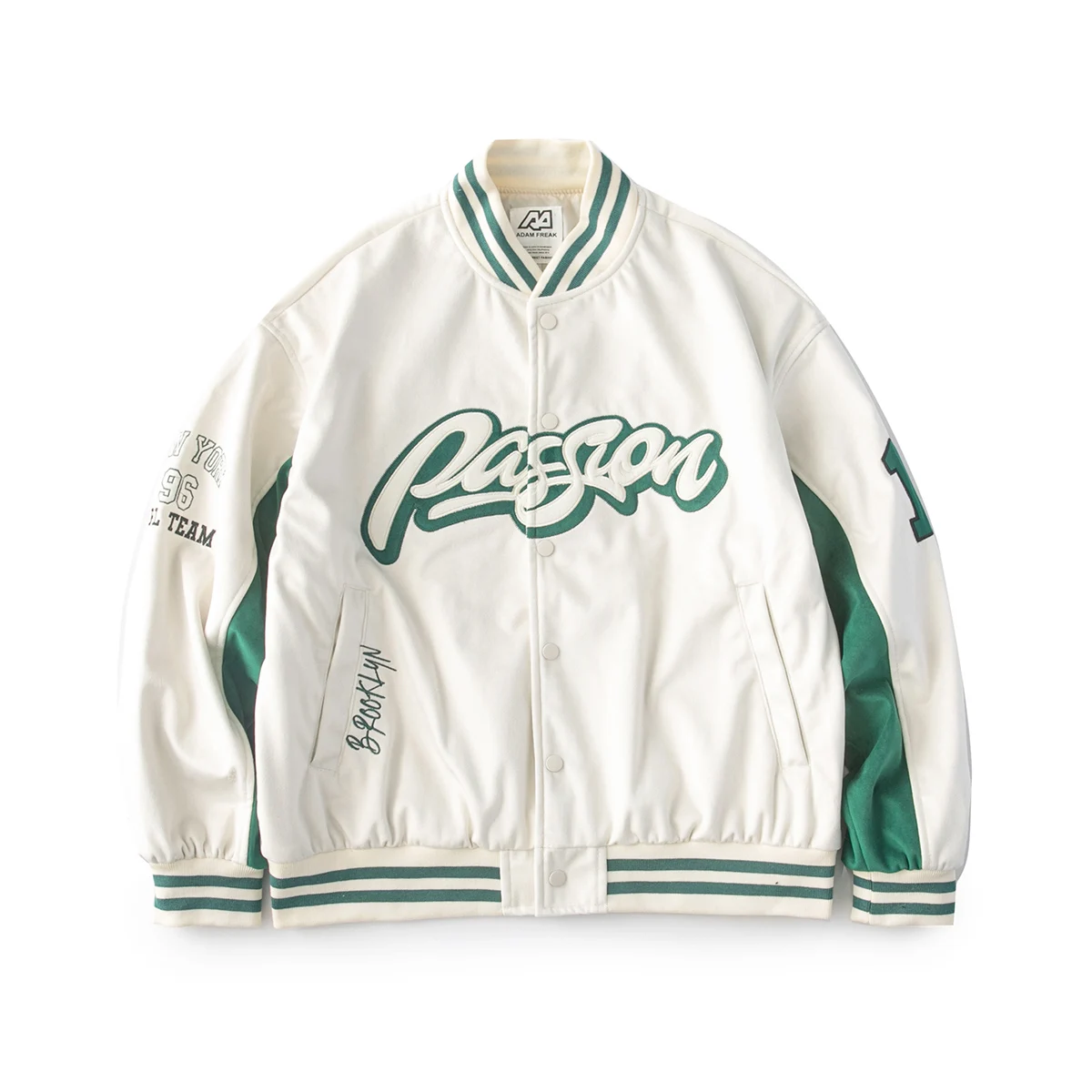 

2021 spring new fashion brand American tide brand retro label letter embroidery men and women Colorblock suede baseball jacket