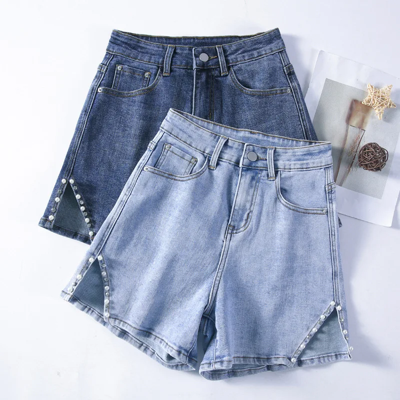 

High Quality Sexy Hot Short Jeans Women Rivet Bronzing Hole Low Waist Denim Shorts Slim Plus Size Short New Fashion