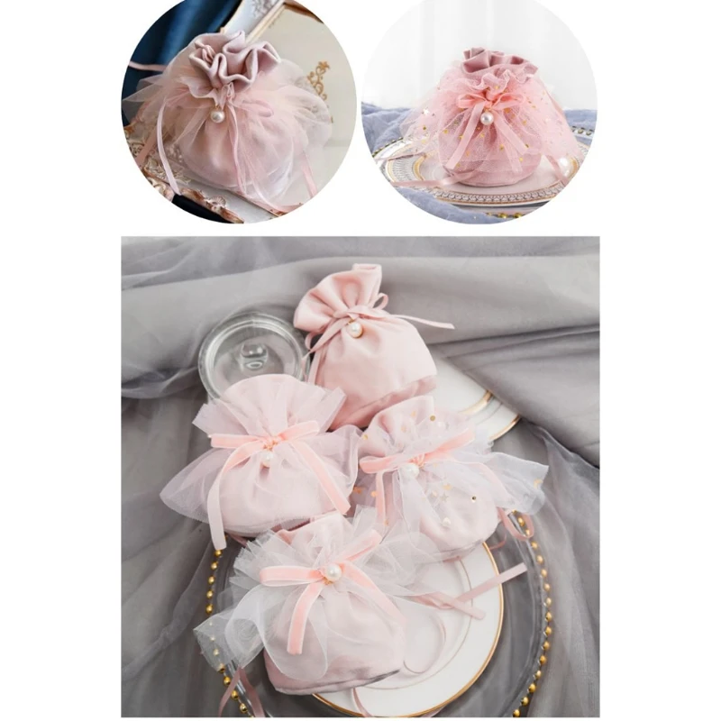 

20CF 12 Pieces Velvet Bags Drawstring Pouches Imitation Gift Bags for Holiday Wedding Birthday Candy Storage