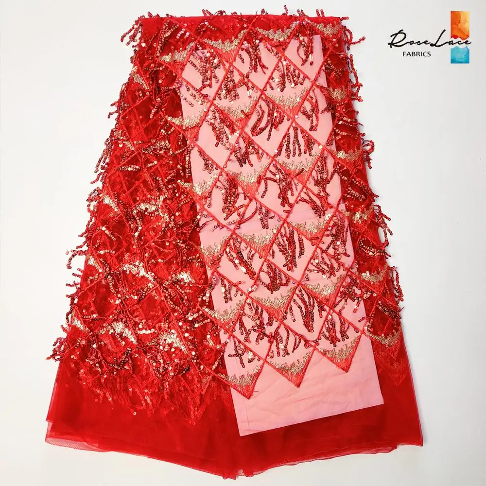 Серебристая сетчатая Тюлевая кружевная ткань с кисточками и блестками