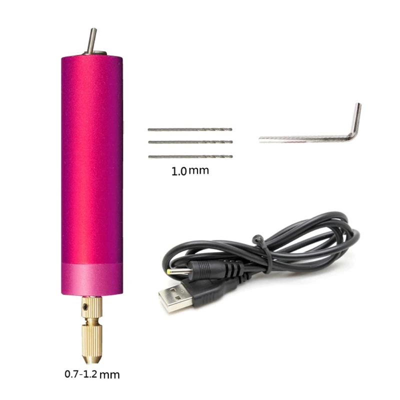 

Micro Electric Aluminum Portable Handheld Drills Resin Drill Bits Puncher Tools F3MD