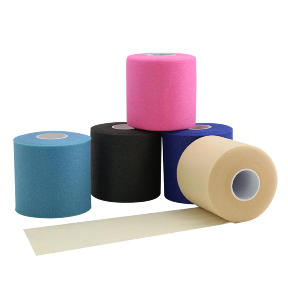 

2 Rolls Cohesive Bandages Sports Tape Elastic First Aid Tape Self-Adhesive Bondage Black