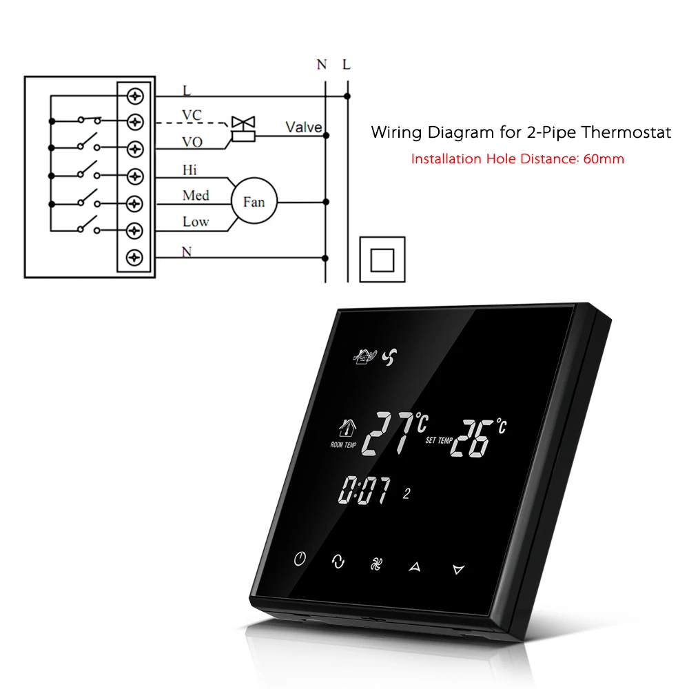 Новый 220-230в кондиционер 2-трубный термостат с ЖК-дисплеем хорошее качество
