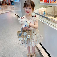 girls clothes summer dress big lapel love printing sweet princess dresses 2 7 years old beibei high quality childrens clothing