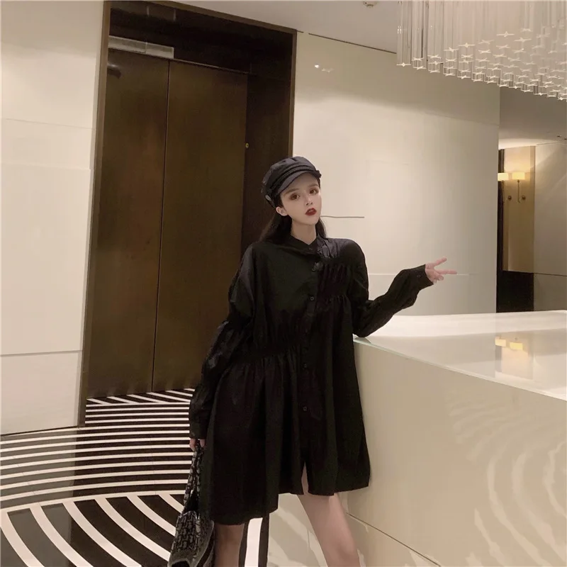 Осень 2020 Новое поступление 3 цвета плиссированная рубашка с длинными рукавами