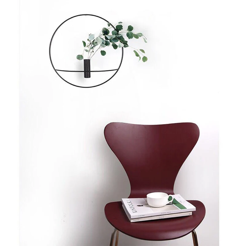 Уникальный настенный подсвечник геометрический Золотой круглый металлический