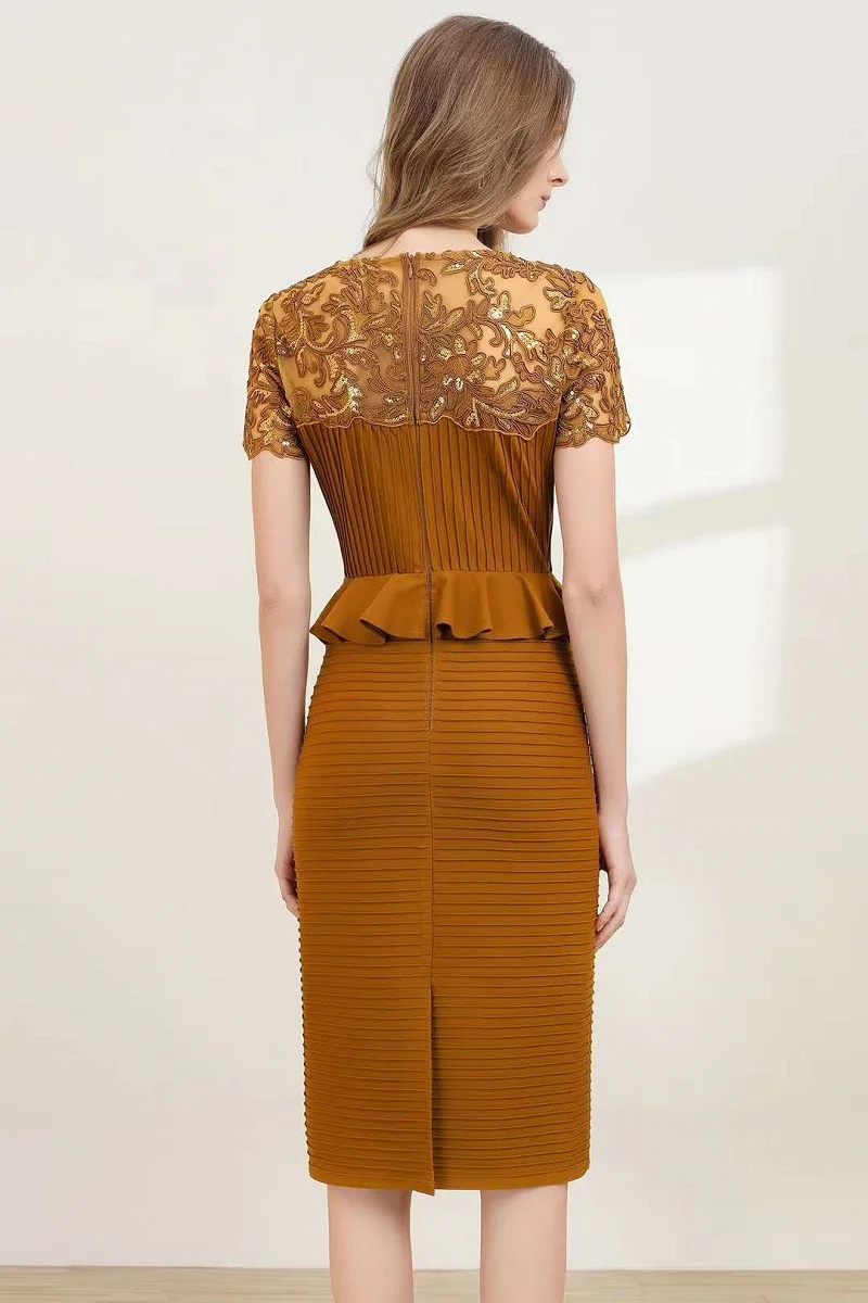 

2021 Summer New Fashion Party Cocktail Women Sexy Tulle Lace Embroidery Patchwork Short Sleeve Pink Brown Blue Bodycon Dress 4XL