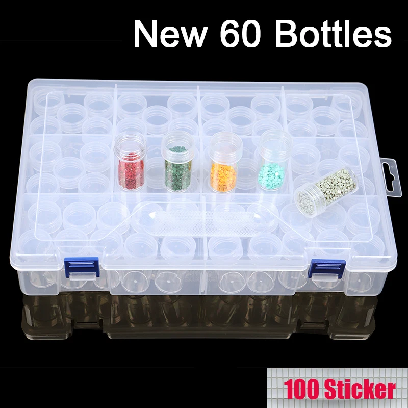 

60 шт., пластиковые бокс для хранения ювелирных изделий