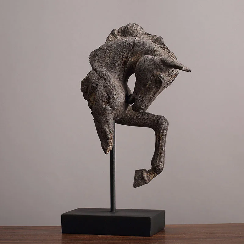 Фабричная акция статуэтки животных украшения по фэн-шуй из смолы античная