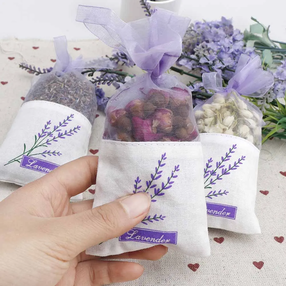 1 сумка натуральный сухой цветок Лаванда бутон Роза жасминовые цветы Саше для