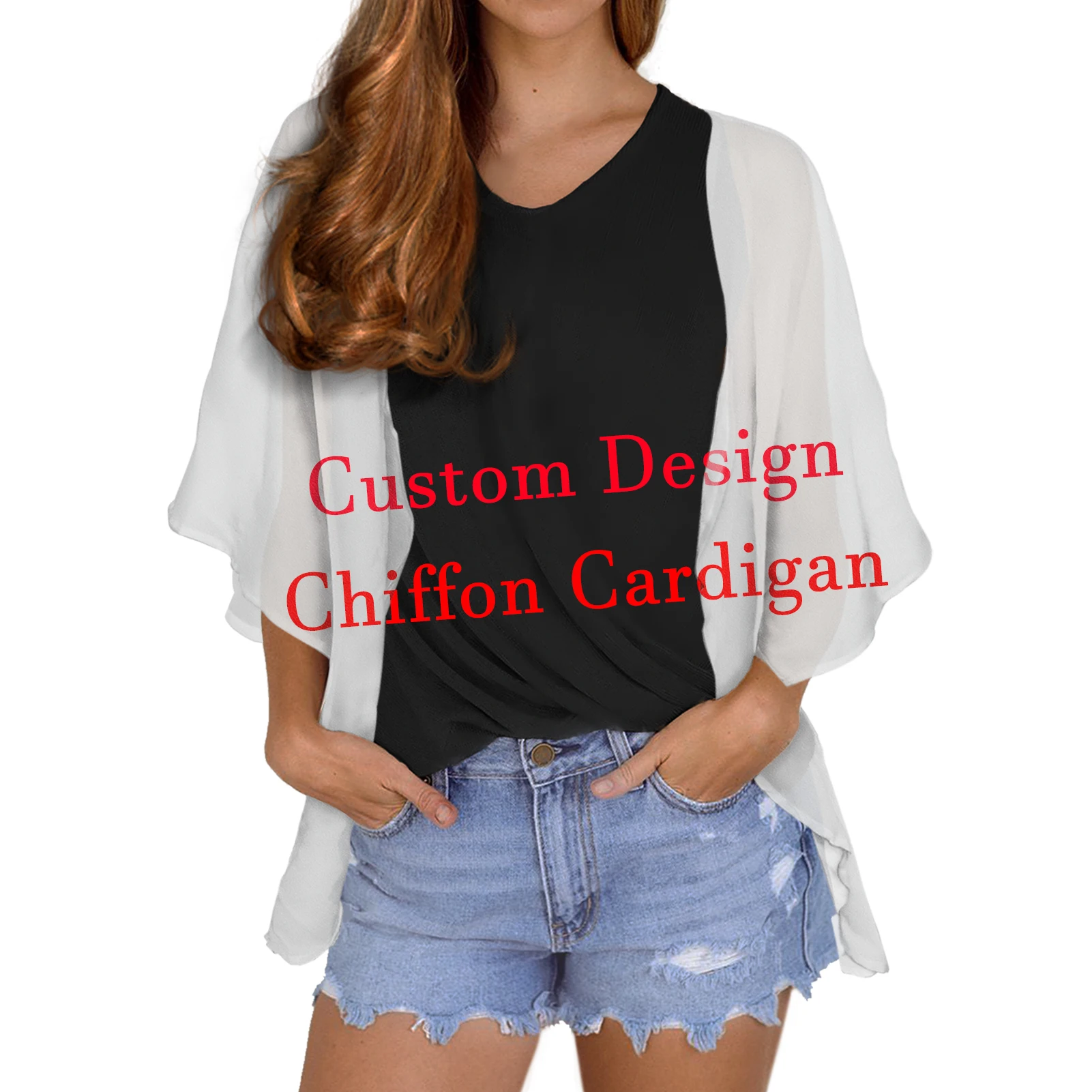 

Print On Demand Summer Lady Cloak Polynesian Style Hawaii Pattern Vintage Fashion Casual Loose Open Chiffon Large Size Cardigan