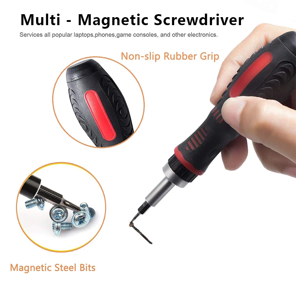 

61PCS Precision Screwdriver Set with Ratchet Handle Sockets Bits Multifunctional Household Repair Tool for Computers Electronics