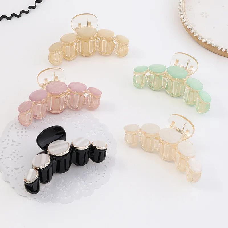 

Elegant Temperament Acetic Acid Hairpin Back Head Bath Catching Clip Large Shark Clip Hair Catching Hairpin Clip Headdress