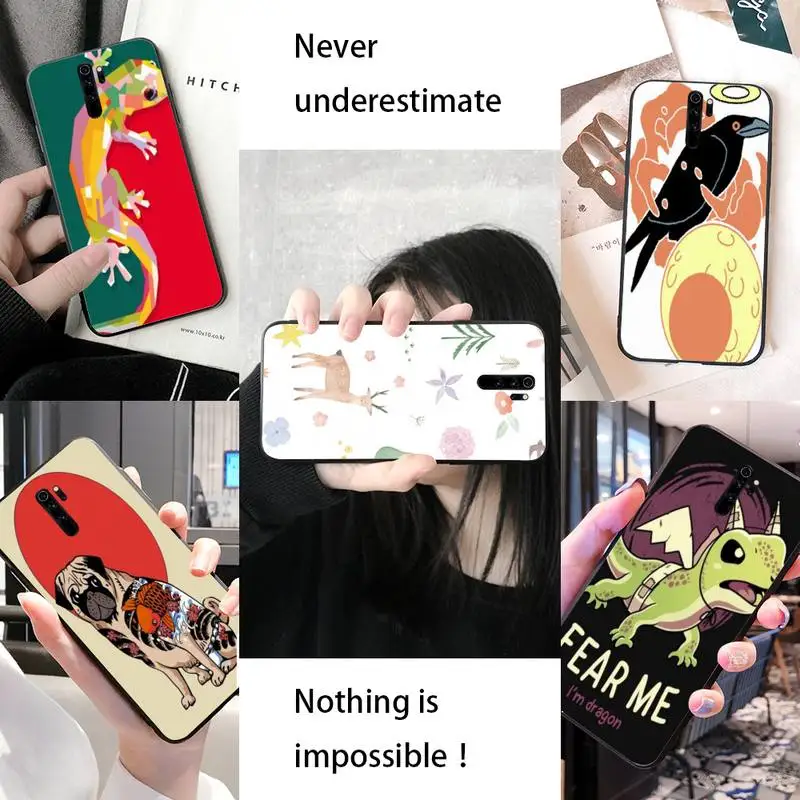 Смартфон мягкий чехол для телефона с изображением на задней панели Redmi 7A 5Plus Note 5 6 7