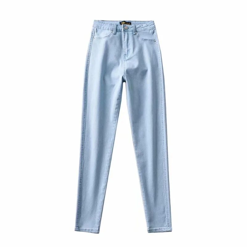 

New 2020 Ladies Autumn Winter Plus Size Pencil Jeans For Women Large Slim Black Stripe Elastic Denim Trousers 3XL 4XL 5XL