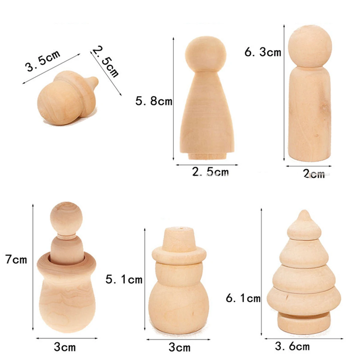 40 шт. деревянные кукольные колышки для детских кукол | Дом и сад