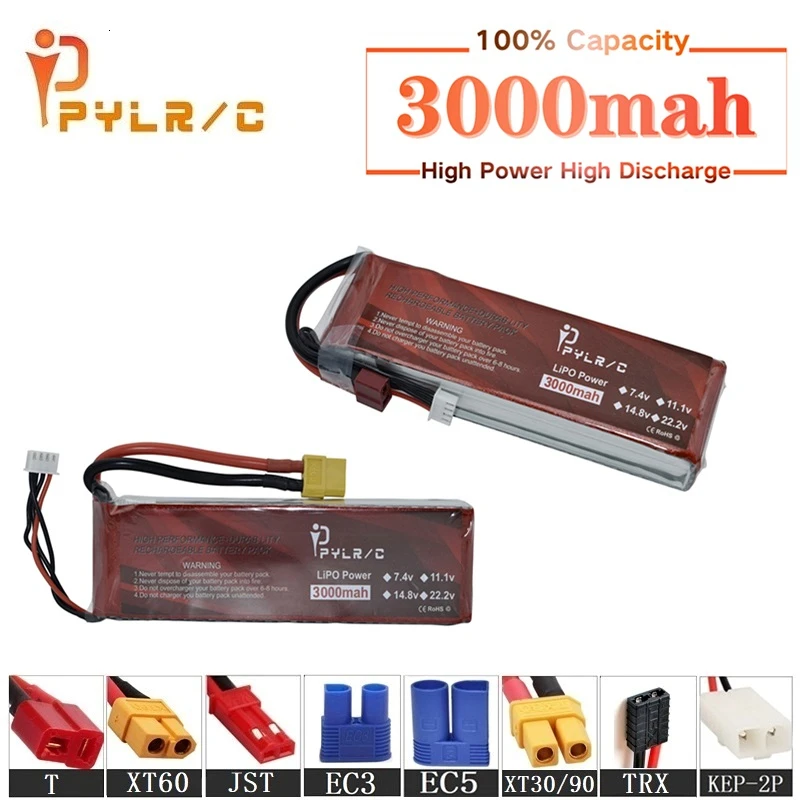 

High Rate 7.4v 3000mAh Lipo Battery For RC Helicopter Parts 2s Lithium battery 7.4v 35C RC Cars Airplanes Drones Battery T/XT60