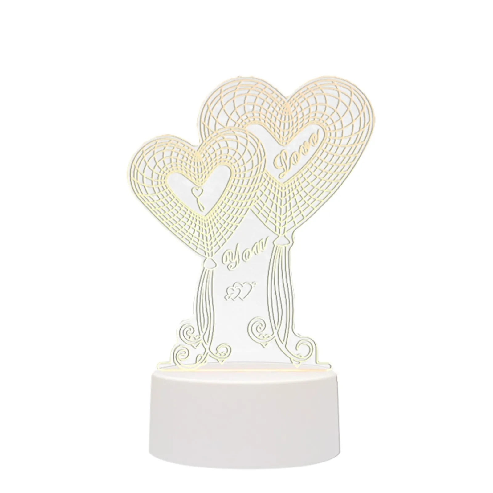 Прохладный праздничный свет s 3D USB акриловый ночсветильник светодиодный