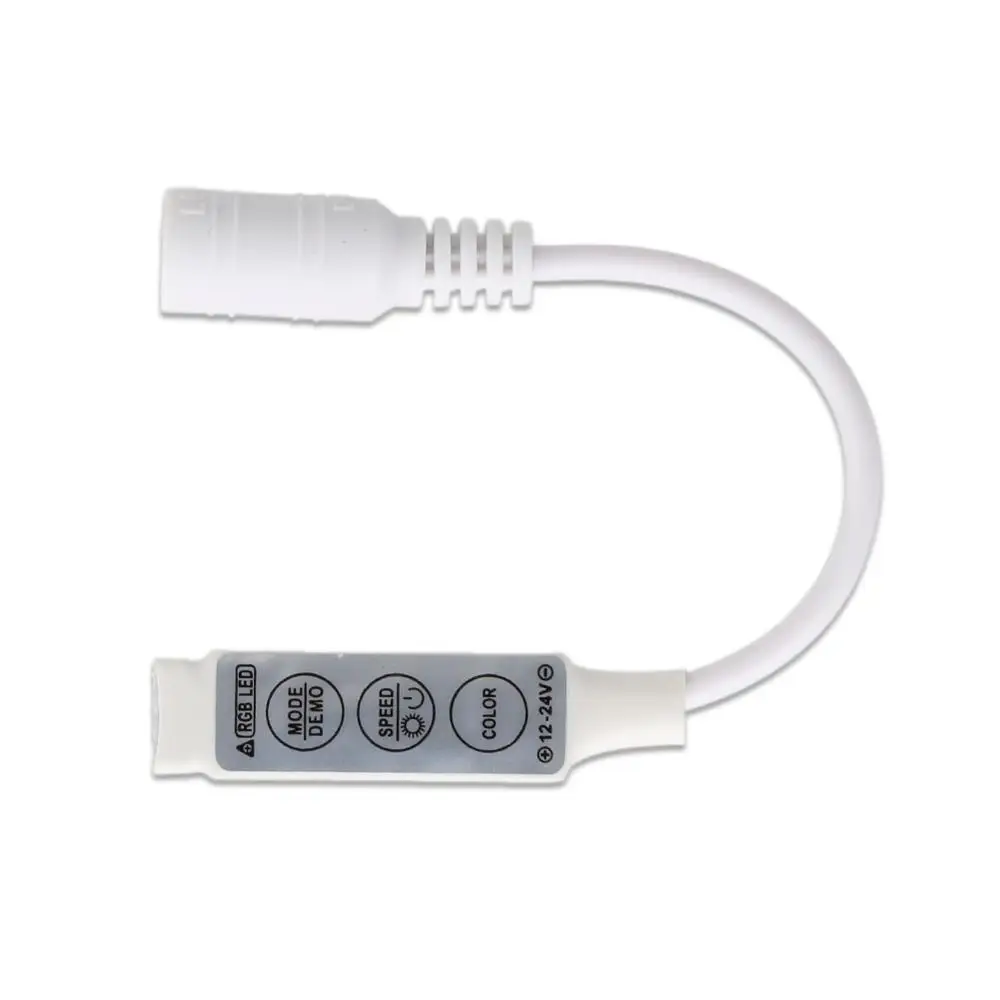 Мини контроллеры постоянного тока 12 В 24 светодиодный светильник с 3 клавишами RGB