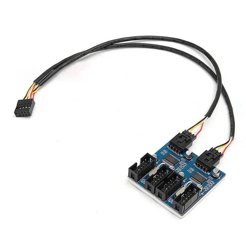 9 контактный разъем USB 1 4 Женский удлинитель кабель P USB2.0 порт мультипликатор