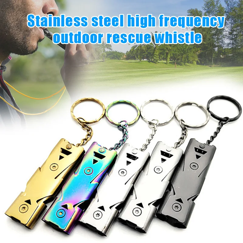 1 шт. на открытом воздухе Высокое 150 децибел портативный свисток из нержавеющей