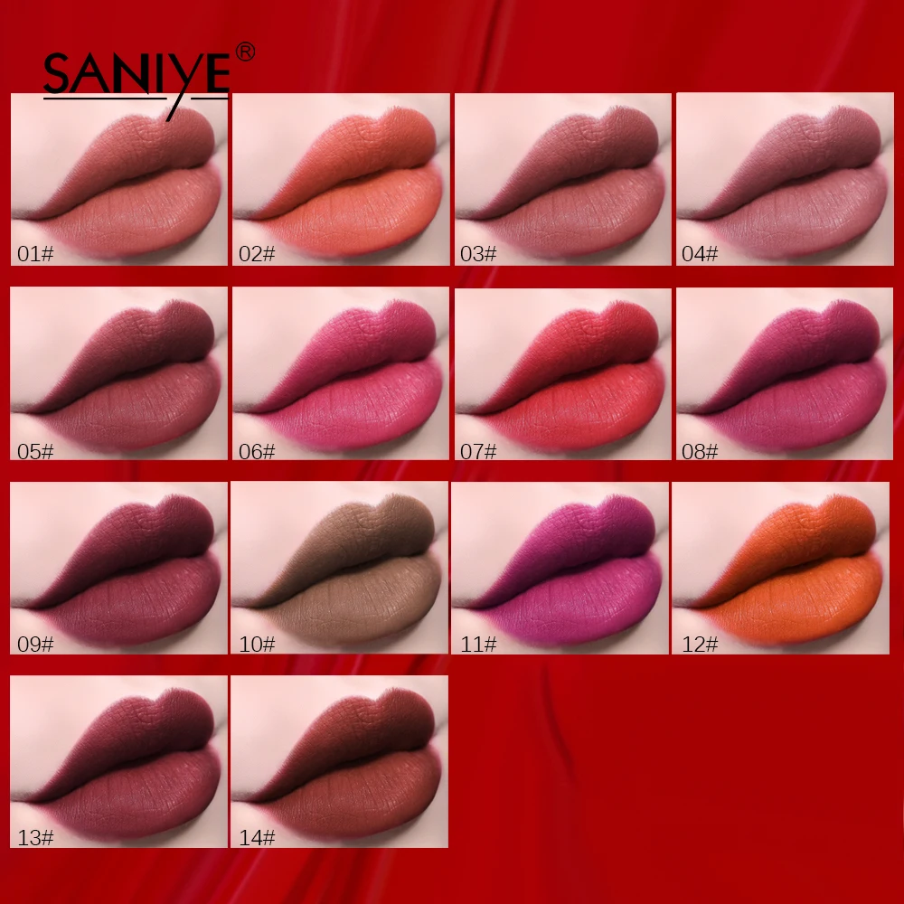 Жидкая матовая губная помада SANIYE водонепроницаемый стойкий мини блеск для