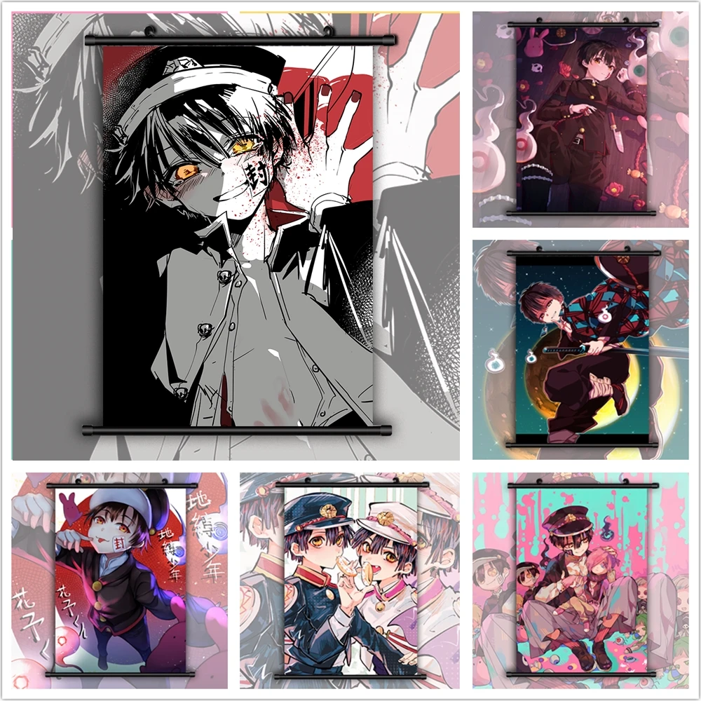 Jibaku Shounen Hanako kun Yugi Tsukasa Аниме Манга HD печать плакат прокрутка|Рисование и