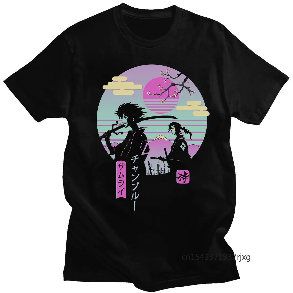 

2021 Summer New Samurai Chillhop Harajuku Prints Tops Summer T Shirt Crewneck Tee Clothes Vintage Casual Tops