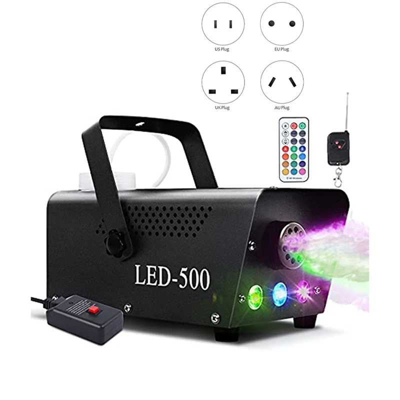 

Fog Machine,Smoke Machine 13 Colorful LED Lights Effect,500W And 2000CFM Fog For Halloween,Stage Effect,DJ