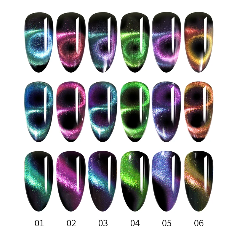 0 2 г 9D кошачий магнитный порошок для ногтей Красочный Магнитный блеск пигмент