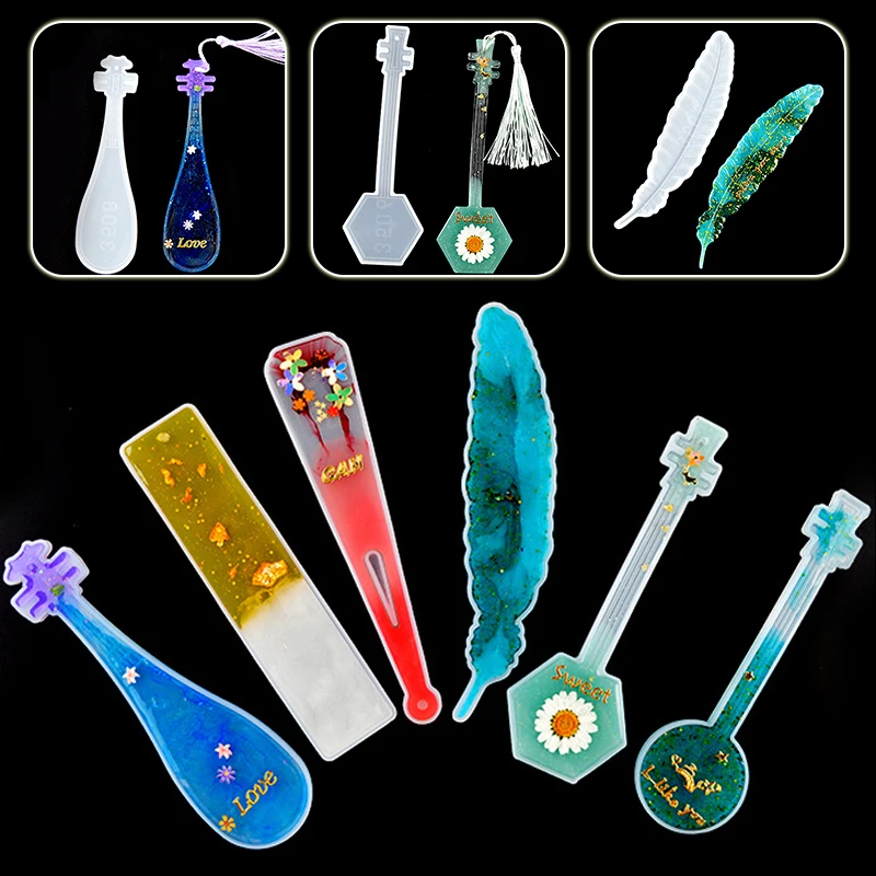 DIY Закладка для книги силиконовые формы сделать свой собственный книга Марк перо