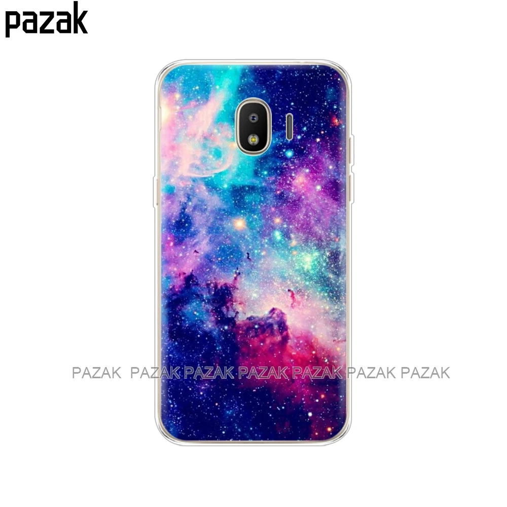Силиконовый чехол для Samsung Galaxy J4 2018 мягкий из ТПУ задняя крышка EU J400F J400 телефона с