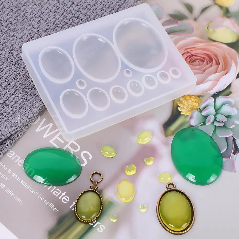 1pc Crystal Silicone Mold Half Ball Cabochon Pendant Resin Epoxy UV for Making Pedant Jewelry Exoxy Molds |