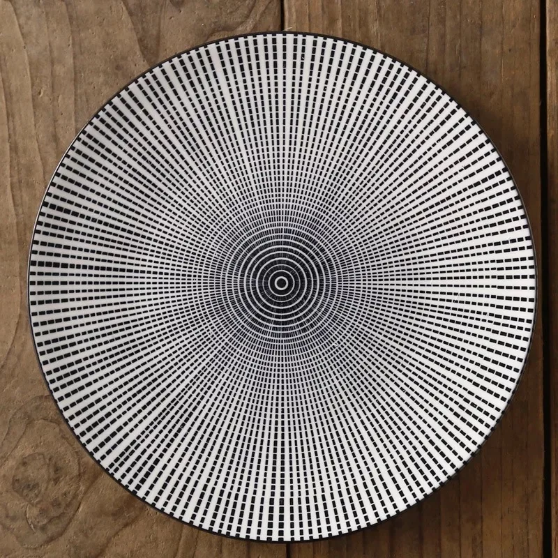 Pupil(black) Керамическая обеденная тарелка, фарфоровая десертная тарелка, столовая посуда, тарелка для торта, посуда, 10,5 дюймов, joro - Цвет: Pupil(black)