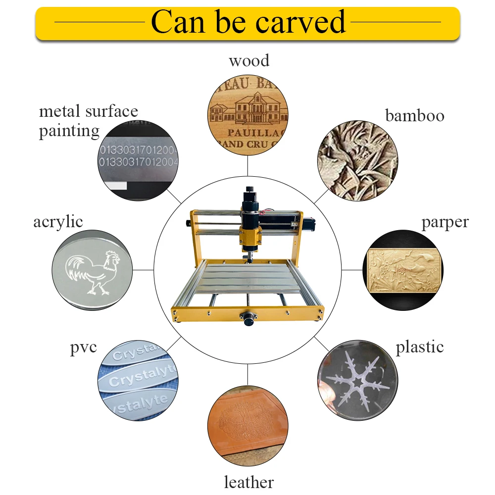 DIY мини ЧПУ лазерный 2 в 1 маркировочный фрезерный станок 3018 Plus 500 Вт постоянный ток