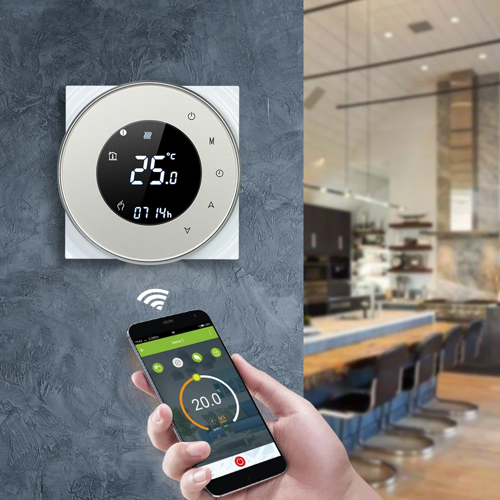 Умный Wi Fi Сенсорный Термостат беспроводной контроллер температуры для нагрева