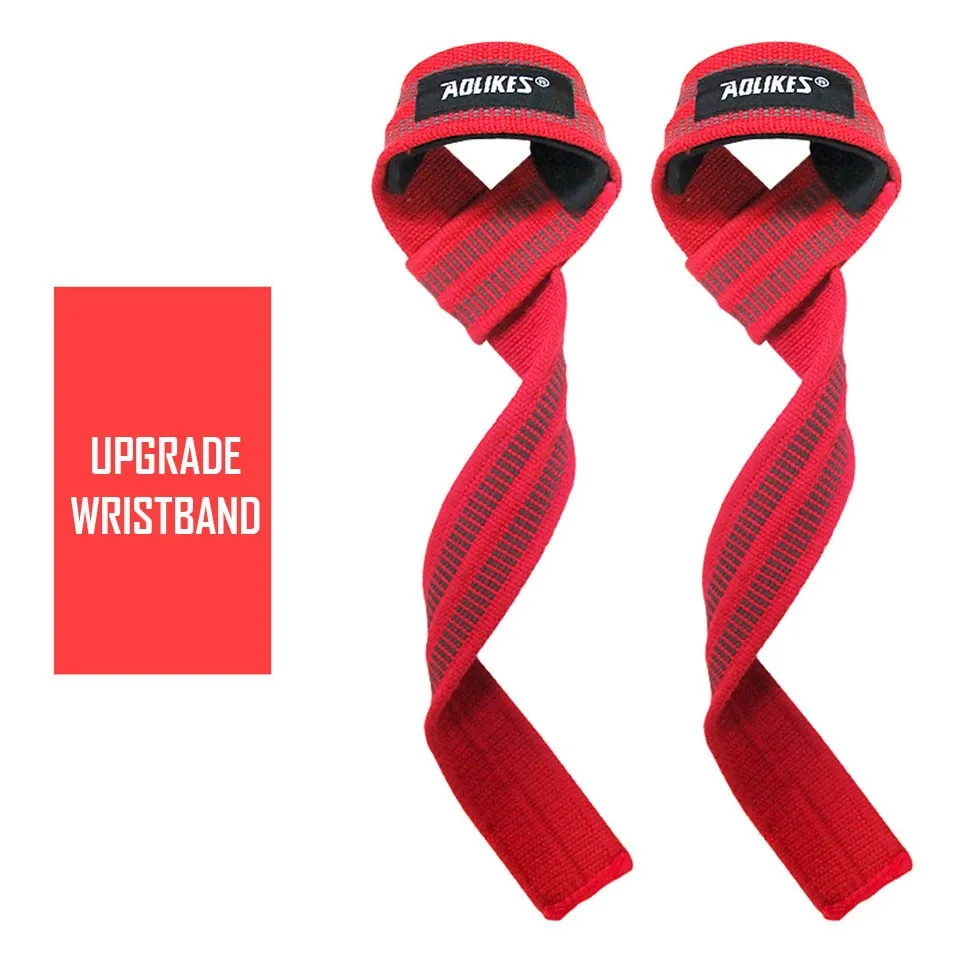 Red update AOLIKES 2 шт./лот спортивные наручные Поддержка Профессиональный Регулируемый Вес подъема бодибилдинг, браслет Gym ремень защита запястья - Цвет: Red update