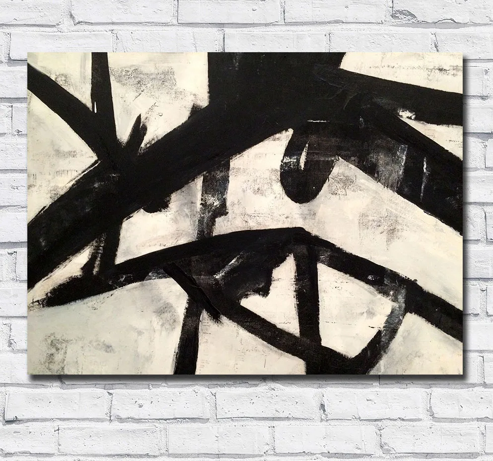 Картина маслом Большой размер Ручная роспись улицы Франц Клайн искусство