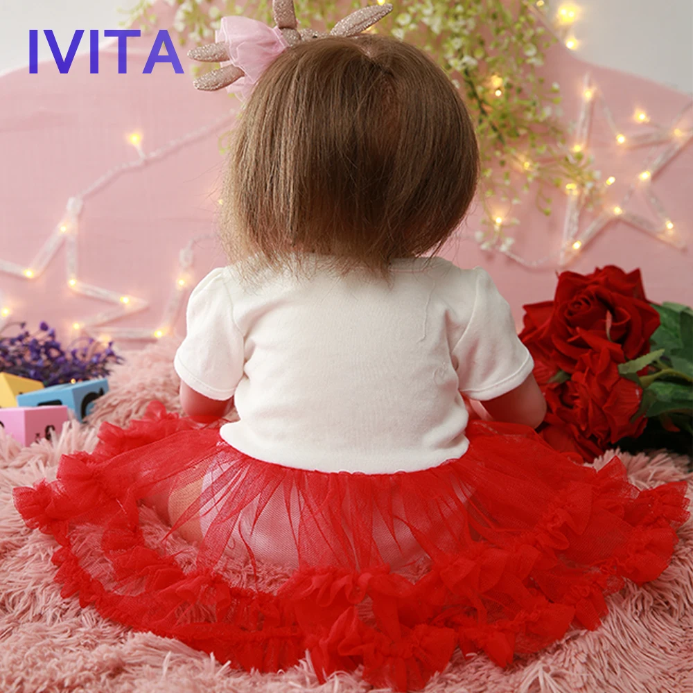 IVITA DS1806 49 см levensechte babypoppen кремния reborn baby Мягкая кукла девочка с нарисованными ногтями посаженные волосы игрушки для детей