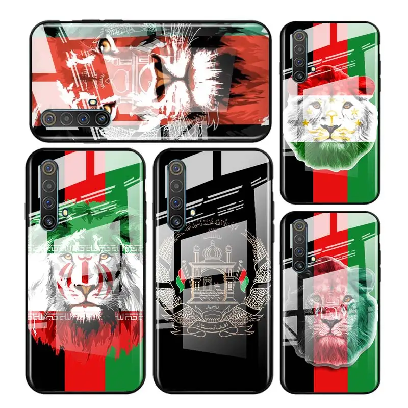 

Tempered Glass Cover Afghan Afghanistan Flag For OPPO A9 2020 A52 Find X2 Lite Realme 7 7i 6 5 Pro C3 XT Phone Case